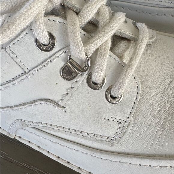 Birkenstock Classic White Leather Oxfords Lace Up Design Size M8 / L10 Germany - Picture 11 of 12